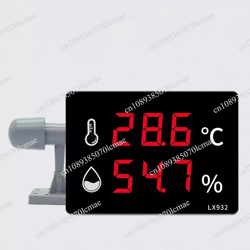 LX932-E Weatherproof Probe Digital Thermometer Hygrometer with Large LED Display  Wall Mounted Temperature