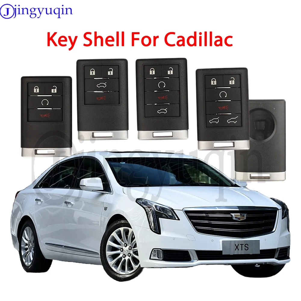 

jingyuqin 4/5/6 Buttons Flip Remote Car Key Shell For Cadillac STS CTS EXT ESV 2007-2014 Folding Auto Case Fob Replacement