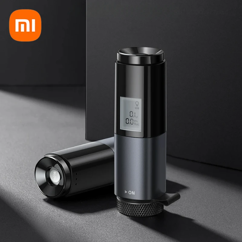 

New Xiaomi Automatic Alcohol Tester Breathalyzer LED Screen Display Non-contact Breath Alcohol Tester Professional Mini Portable