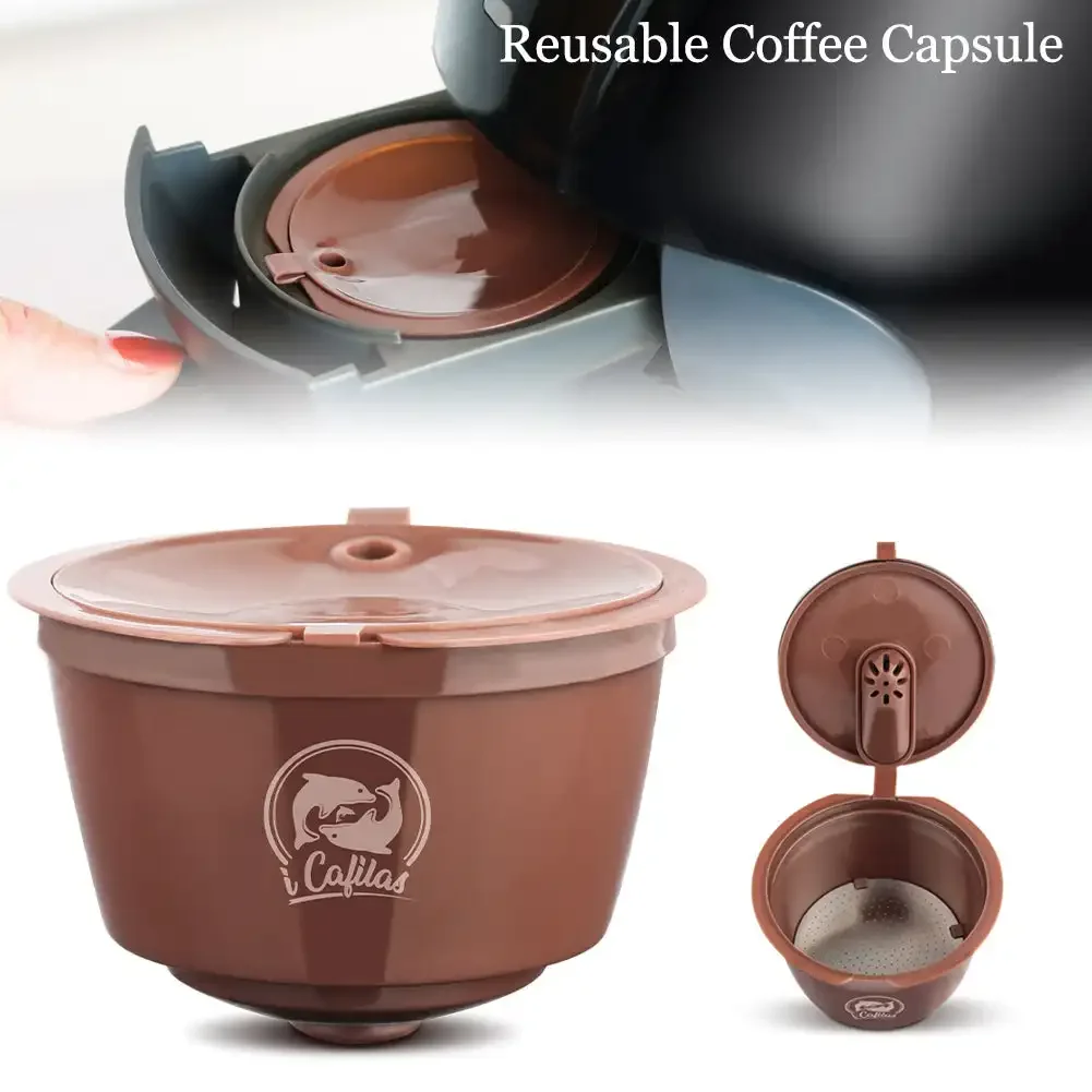 Refillable for Dolce Gusto Capsule Silicone Sleeve Stainless Steel Metal Dolci Gusto Coffee Maker Coffee Scoop Tamper I Cafilas