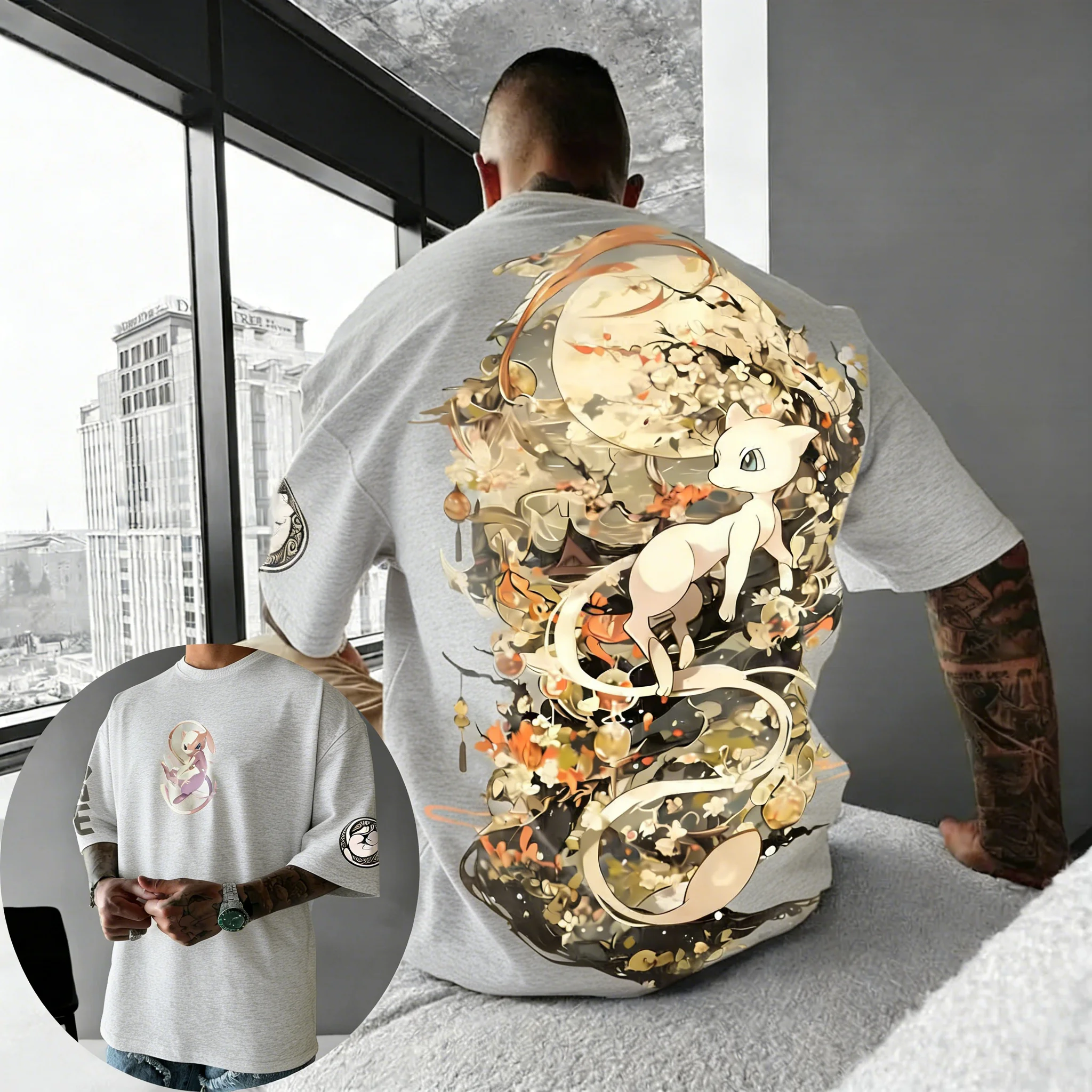 camiseta-de-algodao-estampada-pok-E-mon-anime-mew-2026-verao-masculina-e-feminina-casual-solta-oversized-estilo-hip-hop-multifuncional