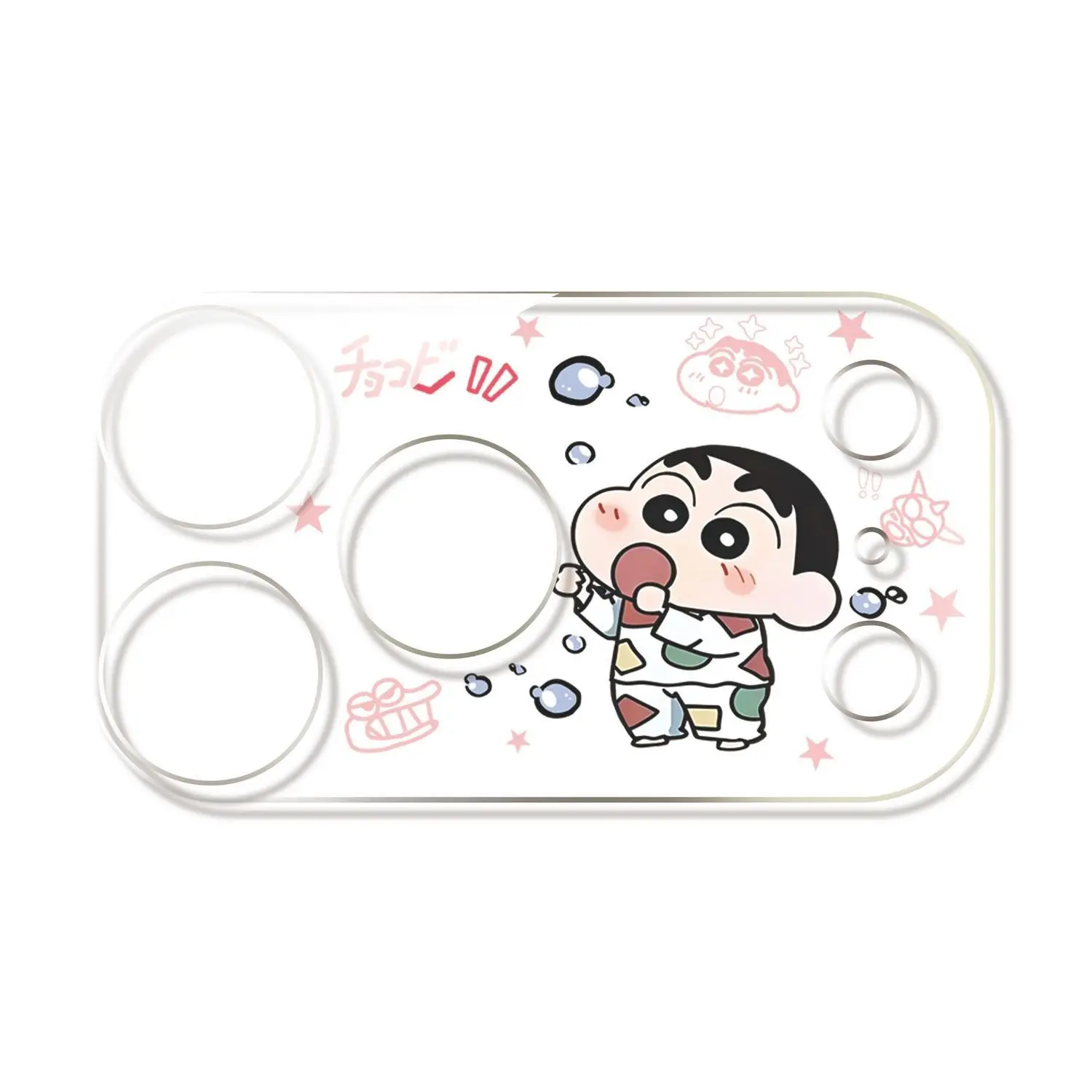 Crayon Shin-chan Objektivfolie, Apple 17 Pro Max Objektivfolie, Apple 17 Pro Objektiv Cartoon Vollabdeckung Panzerglas