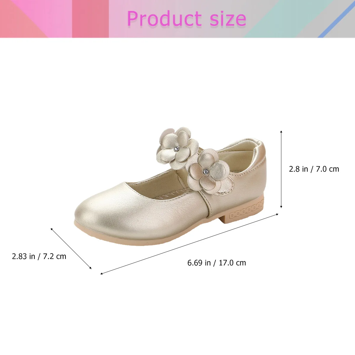 

Kids Sole Shoes Stylish Breathable Princess Shoes for Children Walking Running Daily Wear Golden Size 28 EU28 UK10.5