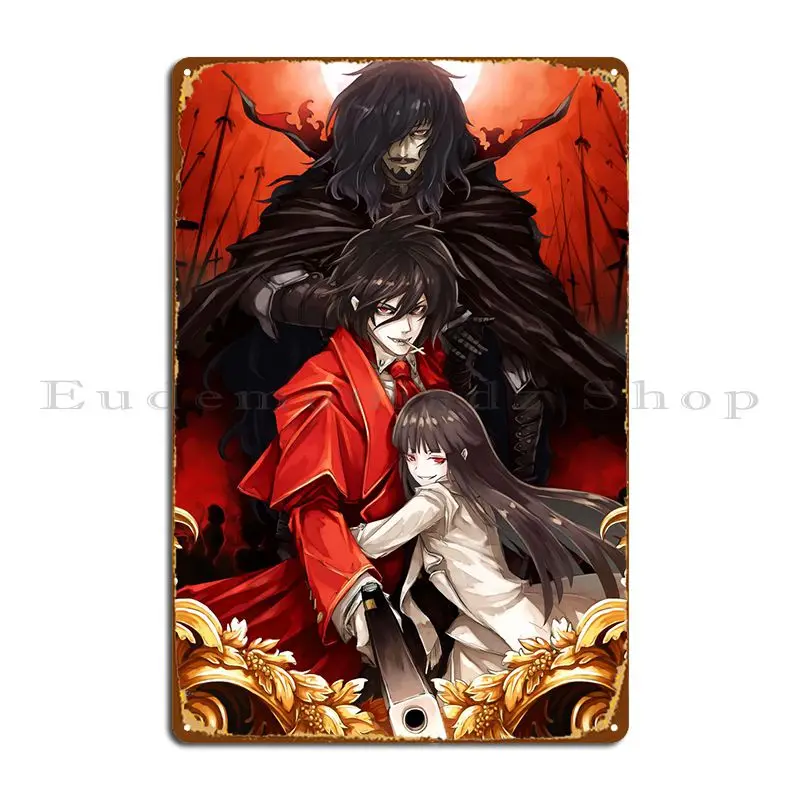 Hellsing Metal Plaque Poster Party Cinema Club Bar Character Garage Club Tin Sign Poster