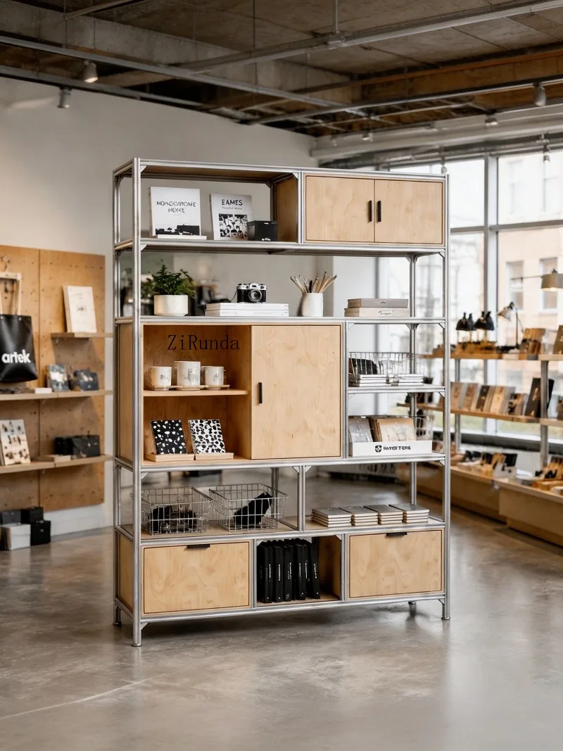 Aluminum profile marine panel display rack, clothing store product storage cabinet, display cabinet, shelf display cabinet