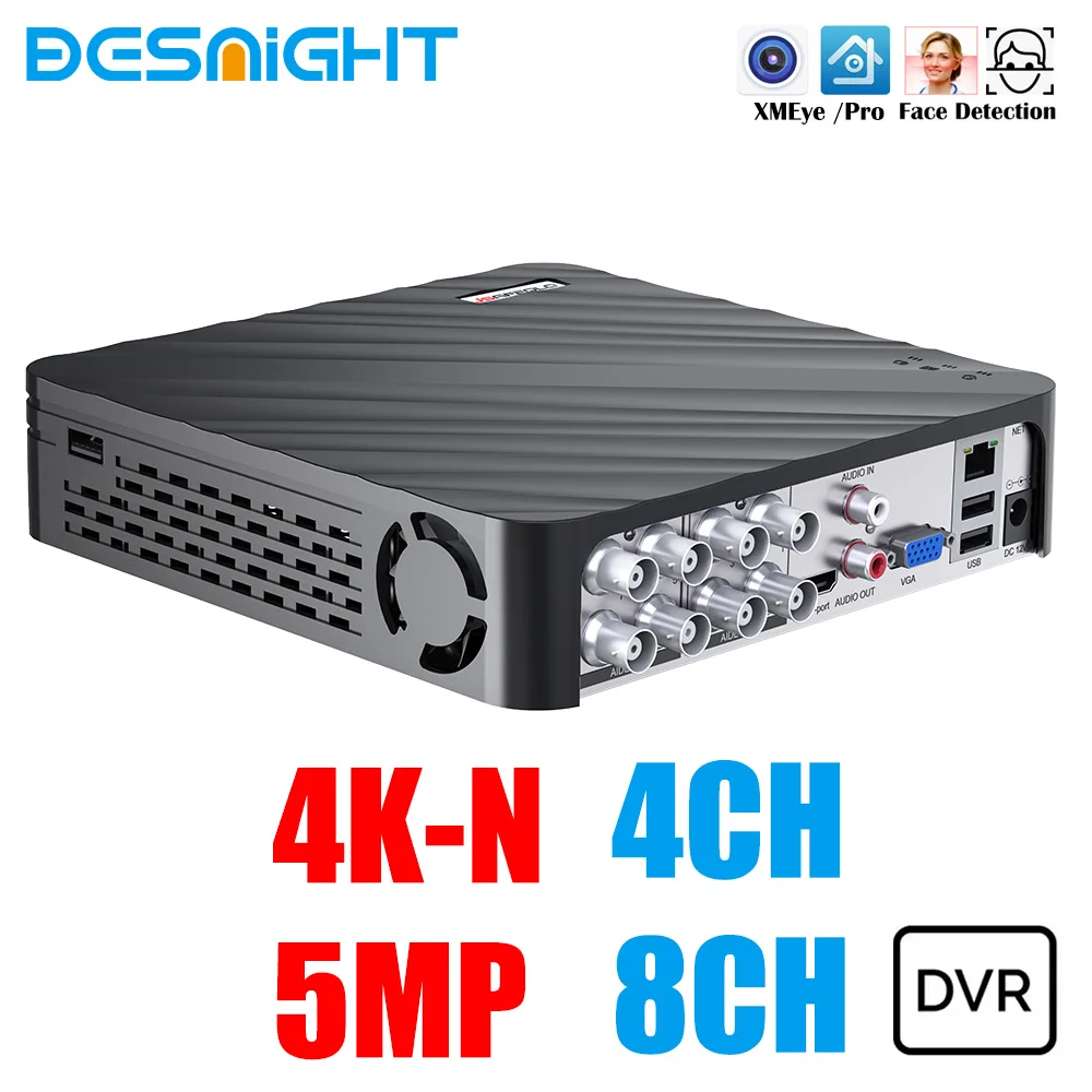 6IN1 8Channel Hybrid DVR High Definition Video Recorder For Analog AHD Camera 4K-N 5MP Cameras Video Surveillance DVR XMeye Pro