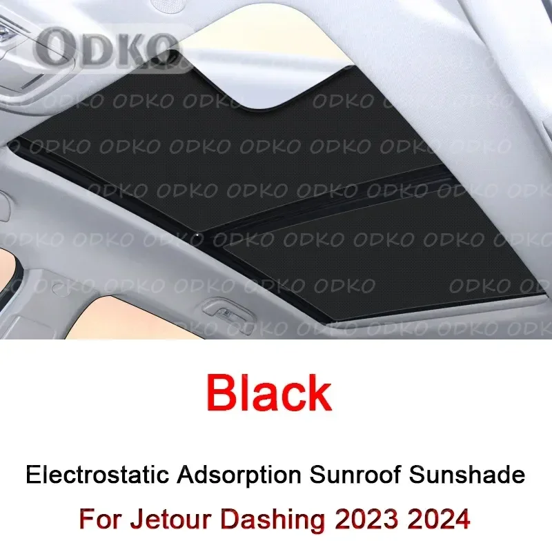 

Car Electrostatic Adsorption Sunroof Sunshade Fit For Jetour Dashing 2023 2024 Heat Insulation Skylight Sticker Auto Accessories
