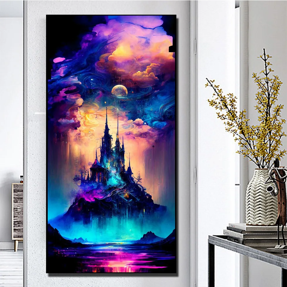 Abstract Forest Landscape Diamond Painting New 2023 5d DIY Full Diamond Embroidery Cross Stitch Kits Mosaic Large Art Home Decor