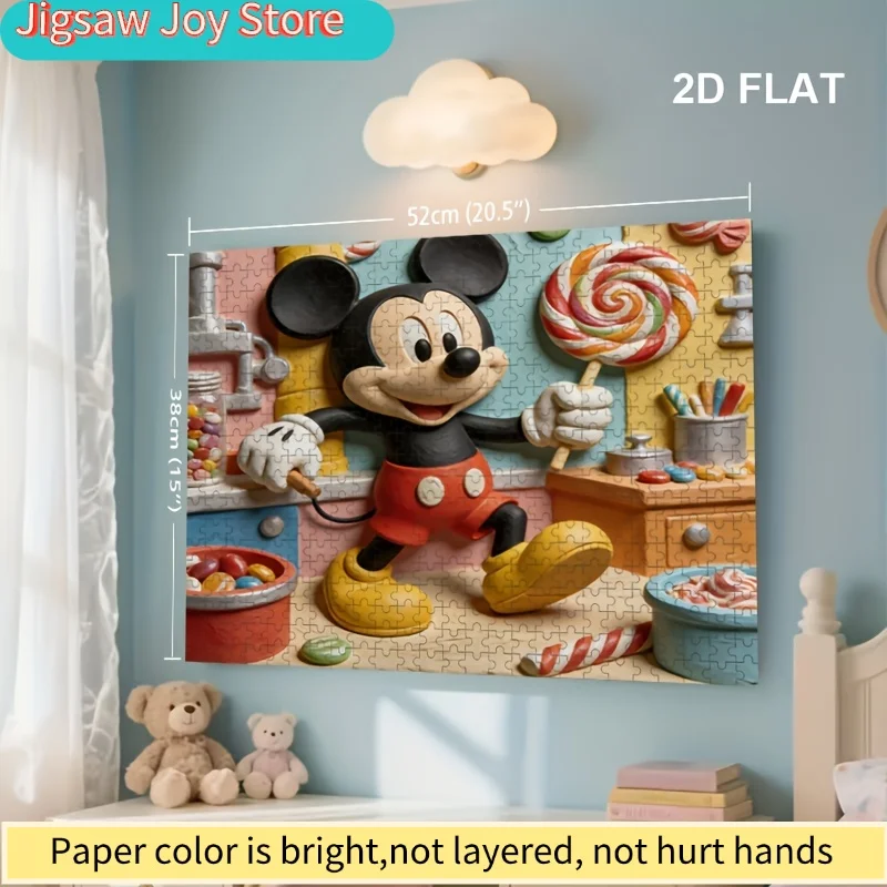 ปริศนา 2D แบบแบน ดิสนีย์ สติทช์ และมิกกี้เมาส์ เหมาะสำหรับผู้ใหญ่ - ปริศนาท้าทายความคิด ชวนให้นึกถึงความทรงจำสำหรับครอบครัว