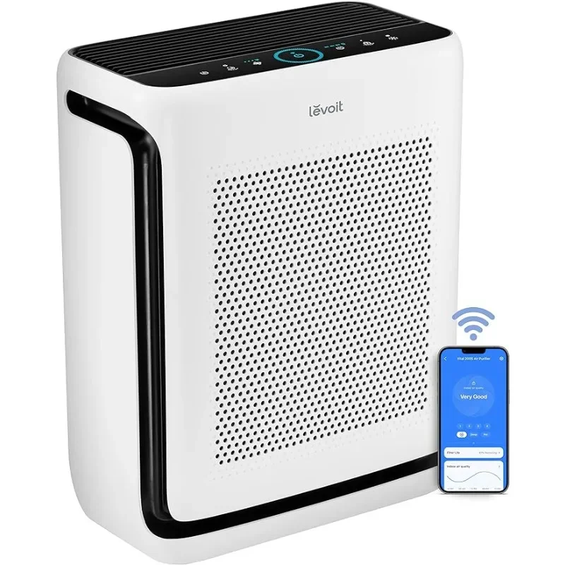 Air Purifiers for Home Large Room Up to 1900 Ft² in 1 Hr with Washable Filters, Air Quality Monitor, Smart WiFi