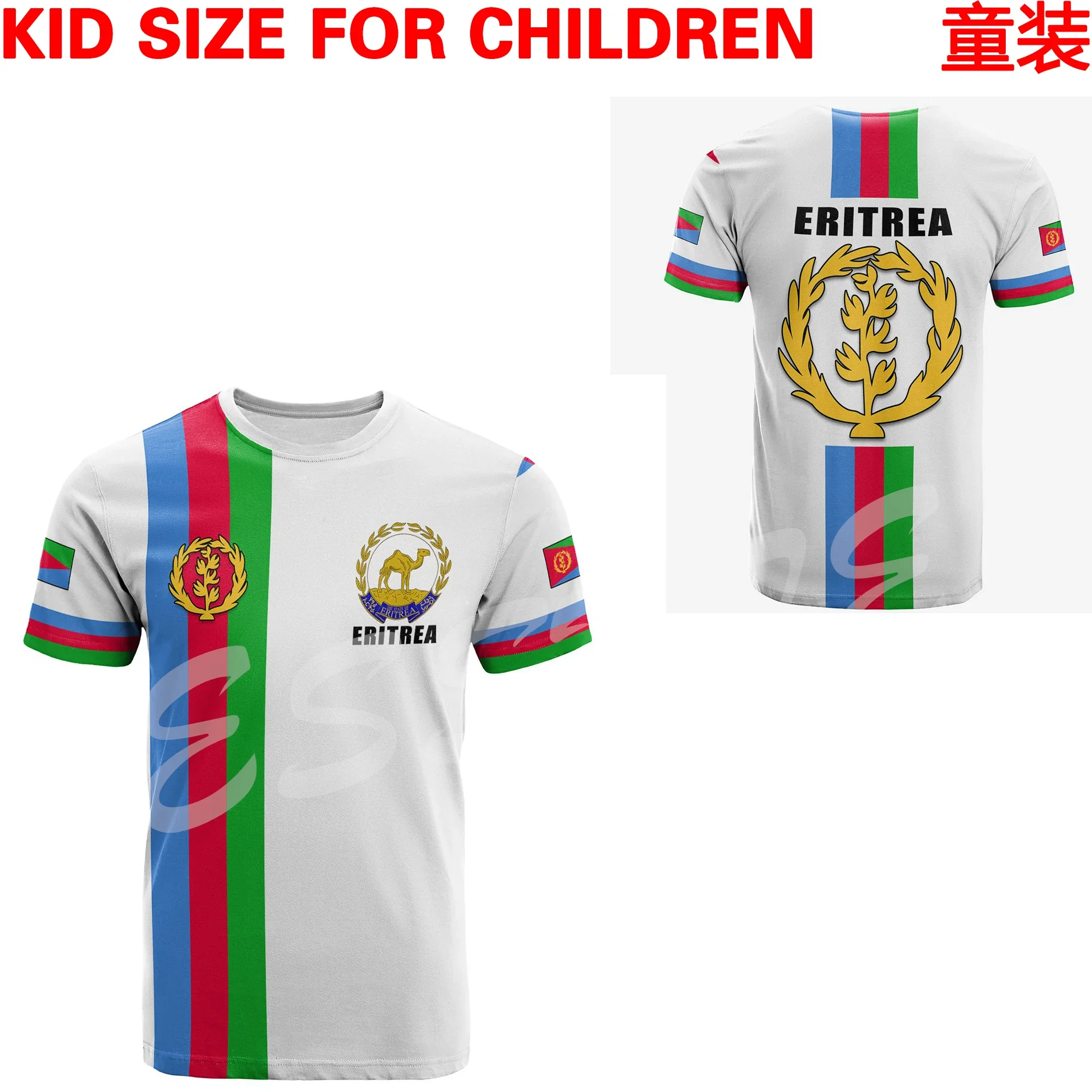 Tessffel Eritrea VIP Link Custom Made Kid Size Children Clothing 3DPrint Summer Casual Tee Short Sleeves T-Shirts Streetwear X6