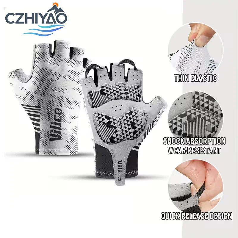 CZHIYAO Cycling Gloves Half Finger Summer for Men Women MTB Gloves Shock-absorption Mountain Bike Sports Cycling Accessories