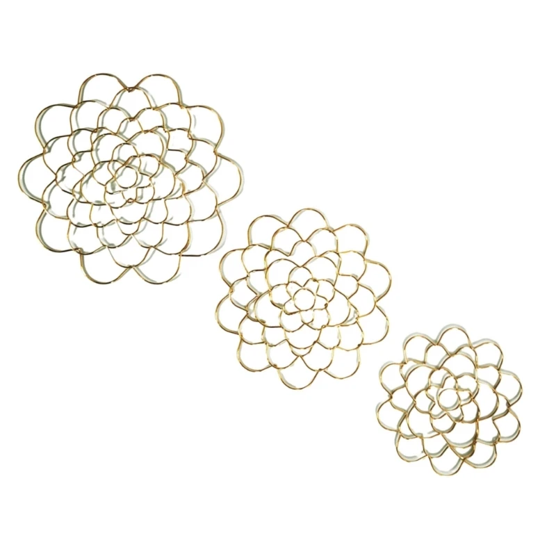 3 パッククリエイティブフラワーインサーターフラワーグリッドメタルアクセサリーフラワートレリスドロップシッピング