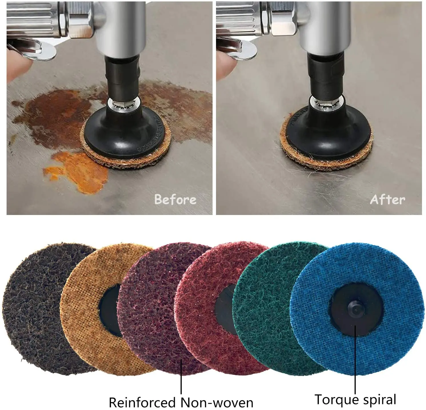 2Inch Grinder Discs 28PCS Set Assorted Roll Lock Sanding Discs Surface Conditioning Disc Polish Disc with 1/4" Holder