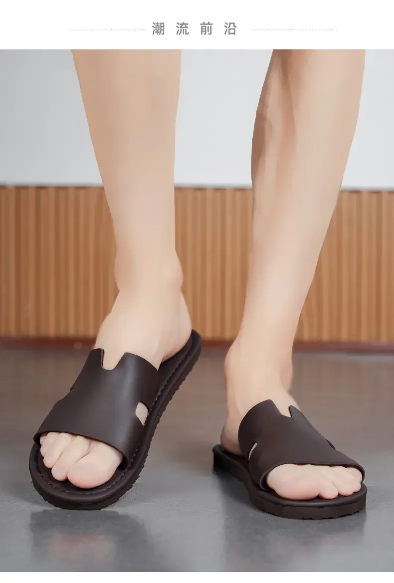 Men's One Strap Roman Sandals Slippers, Cross Border Fashion Casual Slides Plus Size Large Size Outdoor Shoes