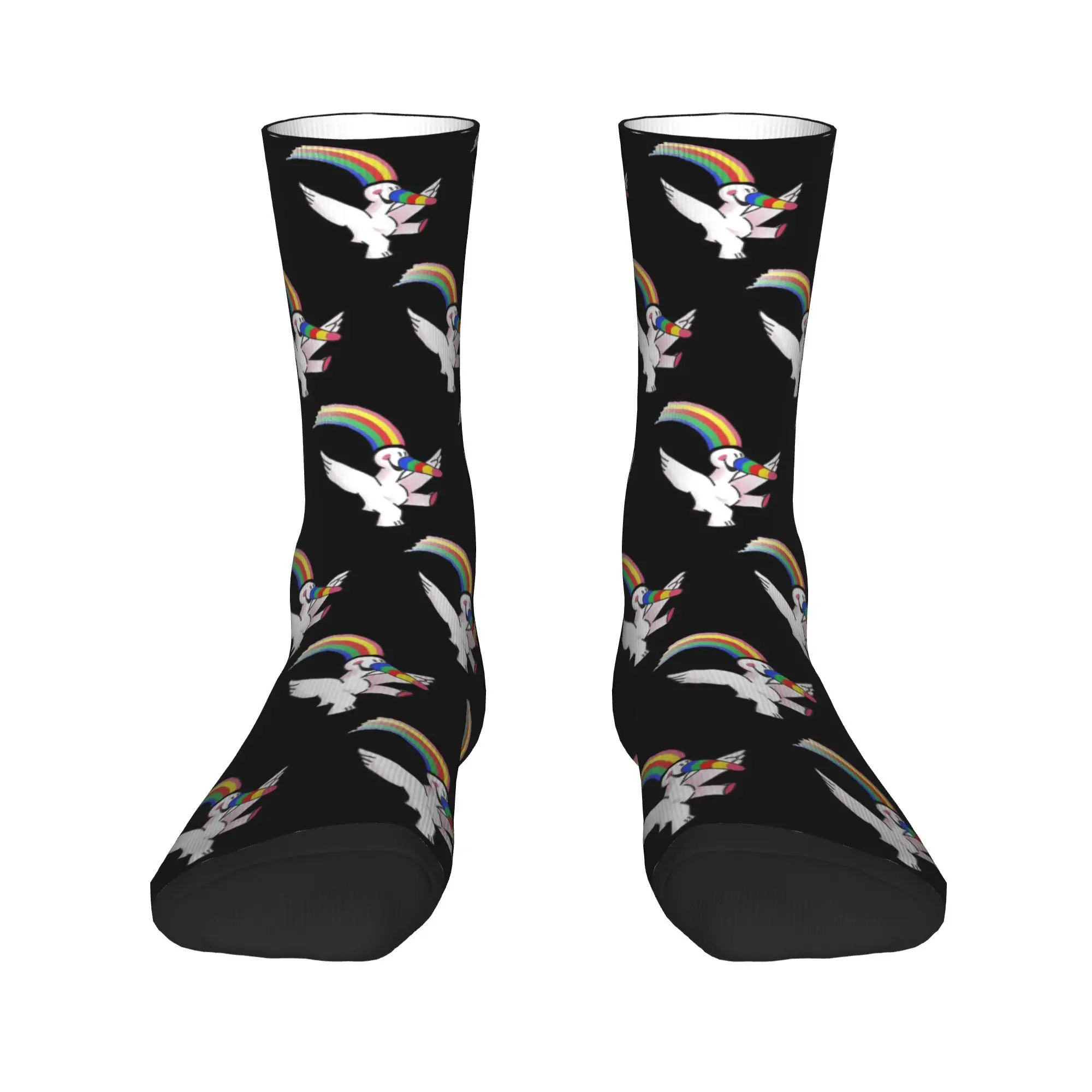 ถุงเท้าคูโร่ทุกฤดูกาลฮาราจูกุคุณภาพสูงถุงน่องกีฬาถุงเท้าหลอดกลางนุ่มสำหรับผู้ชายผู้หญิงคริสต์มาสของขวัญ