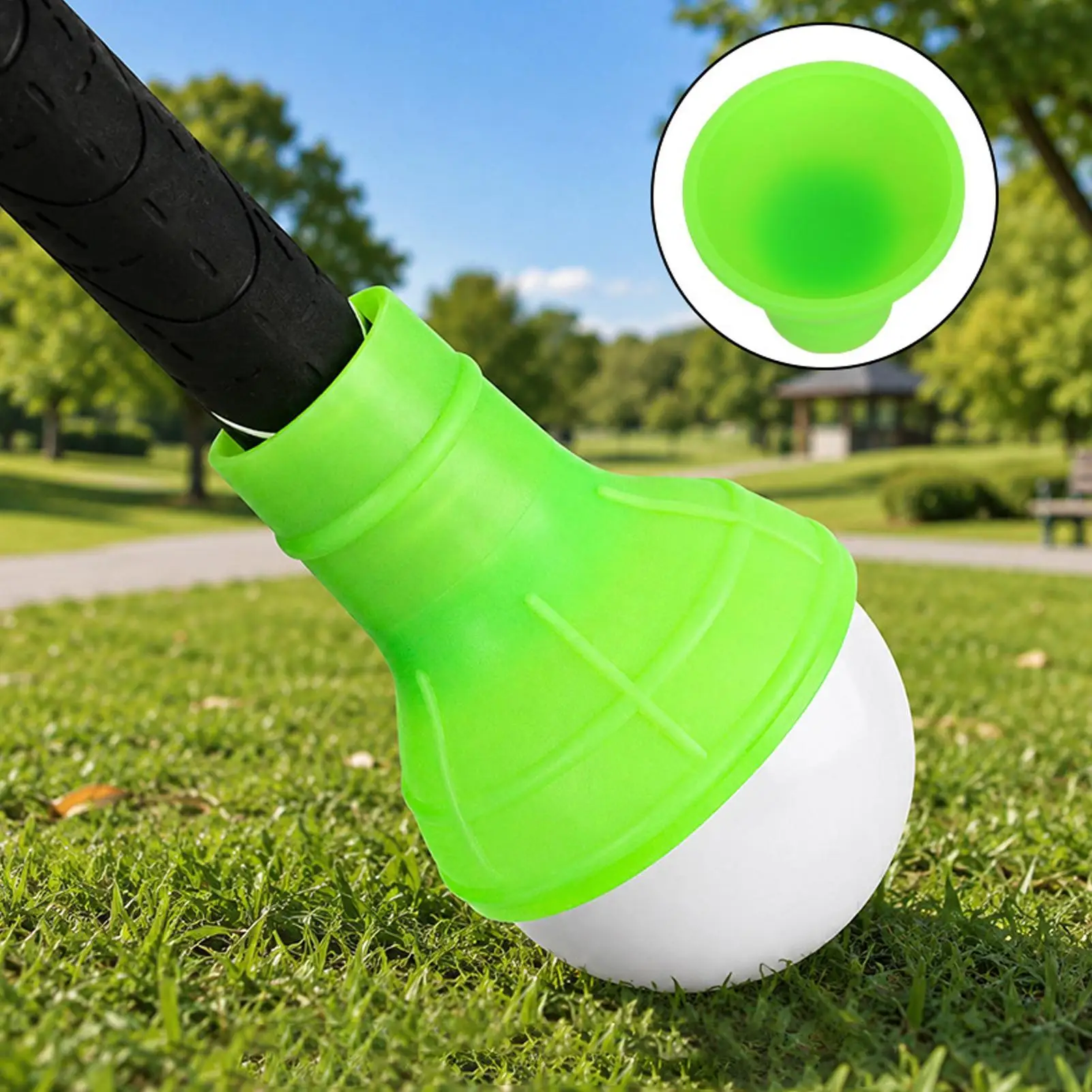 Golf Ball Grabber Silicone Flexible No-Bending Pickup Cup Ball Grabber Tool for Course Range Practice, Women Men Golfer Seniors