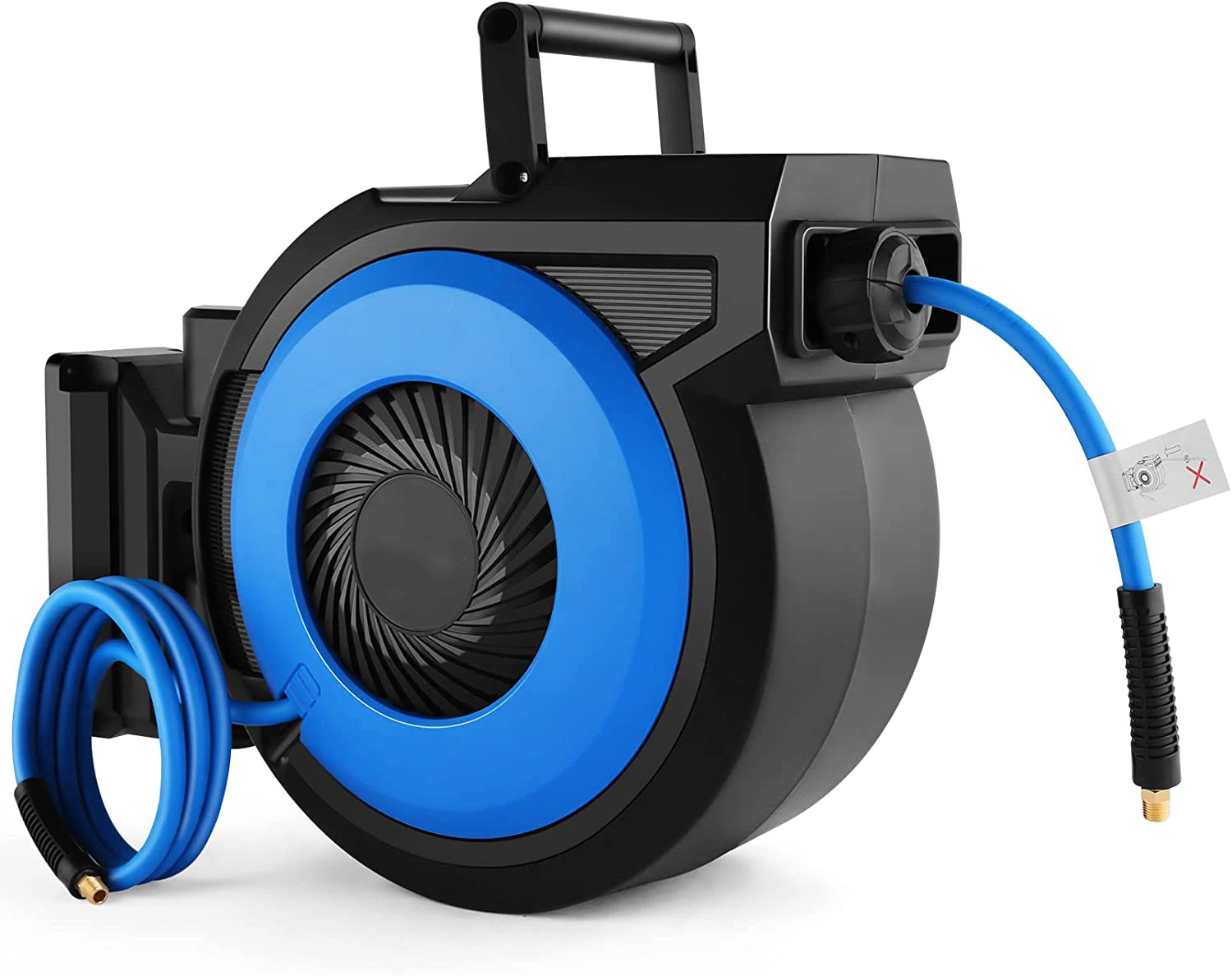 Retractable Air Hose Reel, Wall Mount Pneumatic Hose Reel for Garage Workshop, 3/8