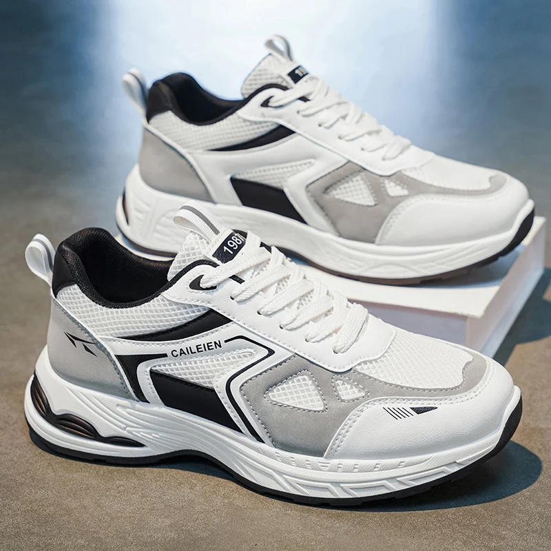 Men's Fashion Athletic Running Shoes, Lightweight Breathable Sneakers, Non-Slip Casual Walking Shoes for All Season Daily