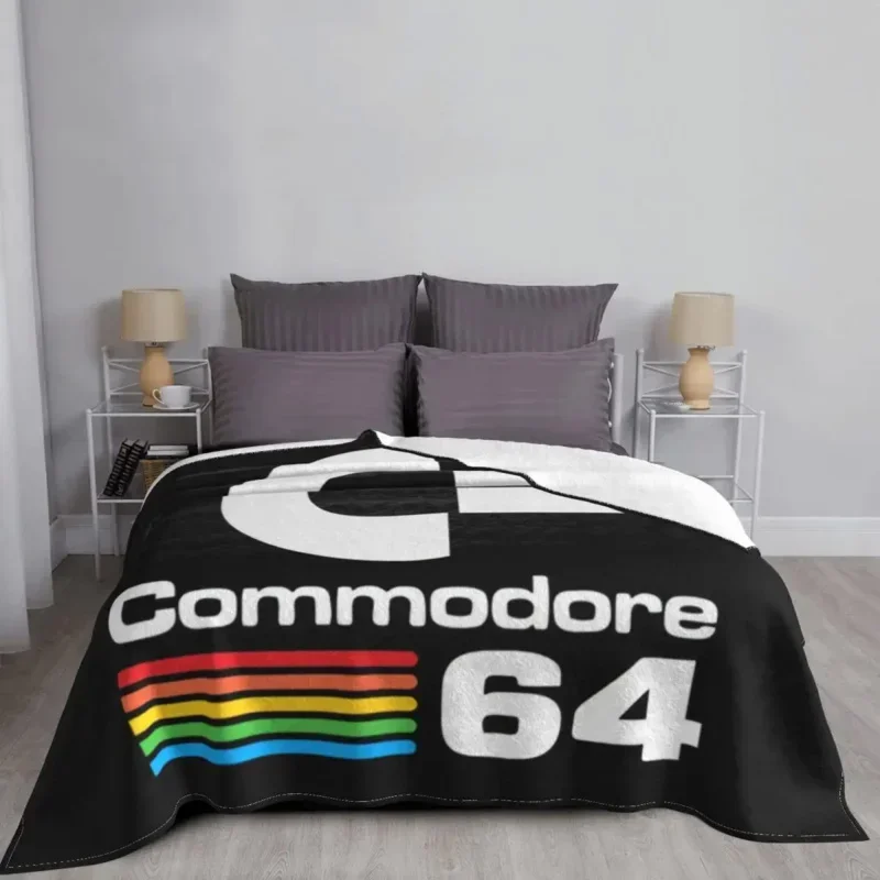 بطانية صوف ناعمة 64 عتيقة من كومودور ، فلانيل دافئ ، C64 ، أميغا ، بطانيات رمي الكمبيوتر ، أريكة ، سيارة ، سرير ، مفرش سرير ، ربيع وخريف #3