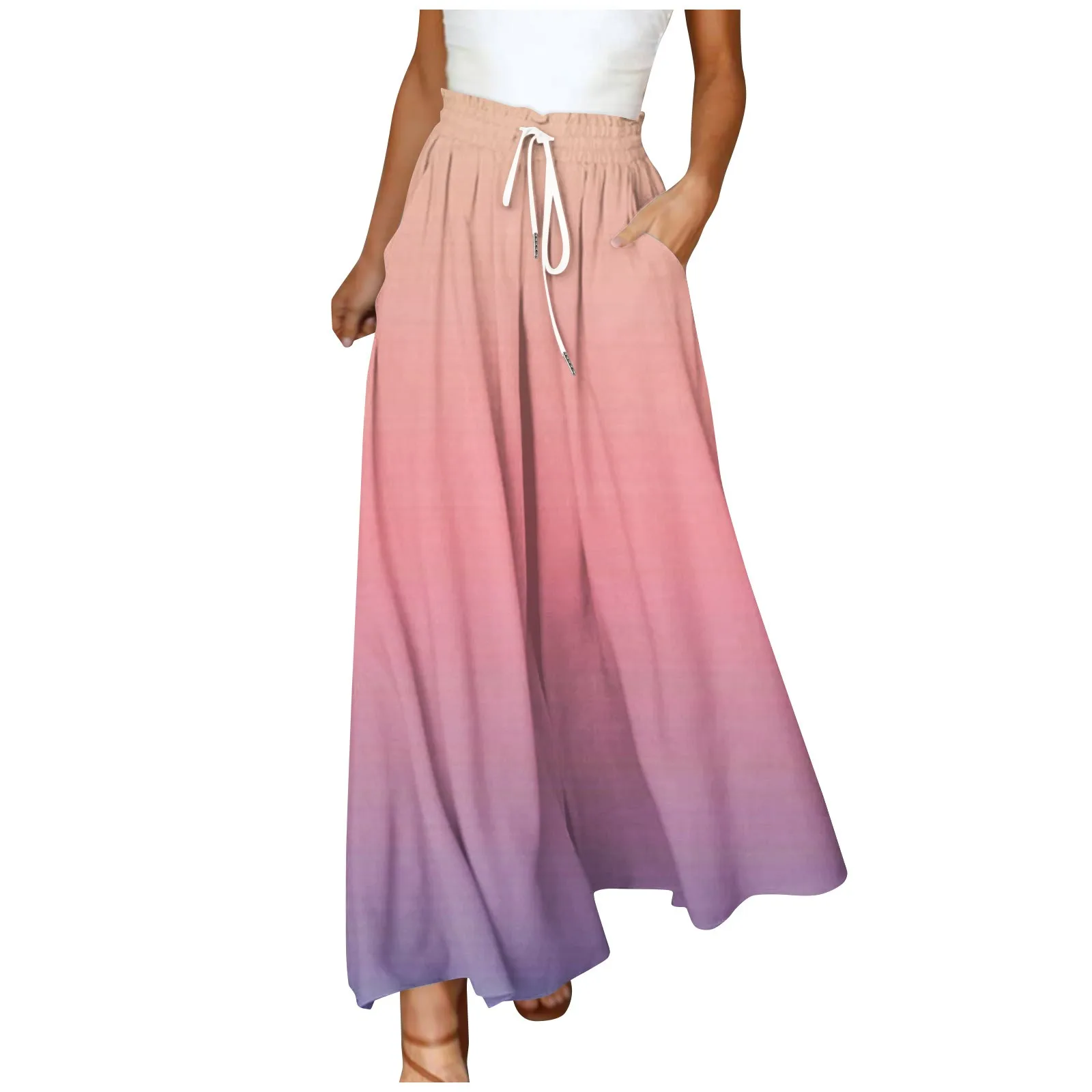 レディース スポーツパンツ レジャー 女性 ボヘミアンプリント ゴム入りパンツ カジュアル 秋冬 ワイドレッグ ハイウエストパンツ ズボン 女性用衣料