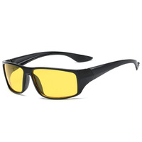 Outdoor Sport Cycling Sunglasses Unisex Yellow Lens Night Vision Driving Sun Glasses UV Protection Anti-Glare Eyewear Goggles