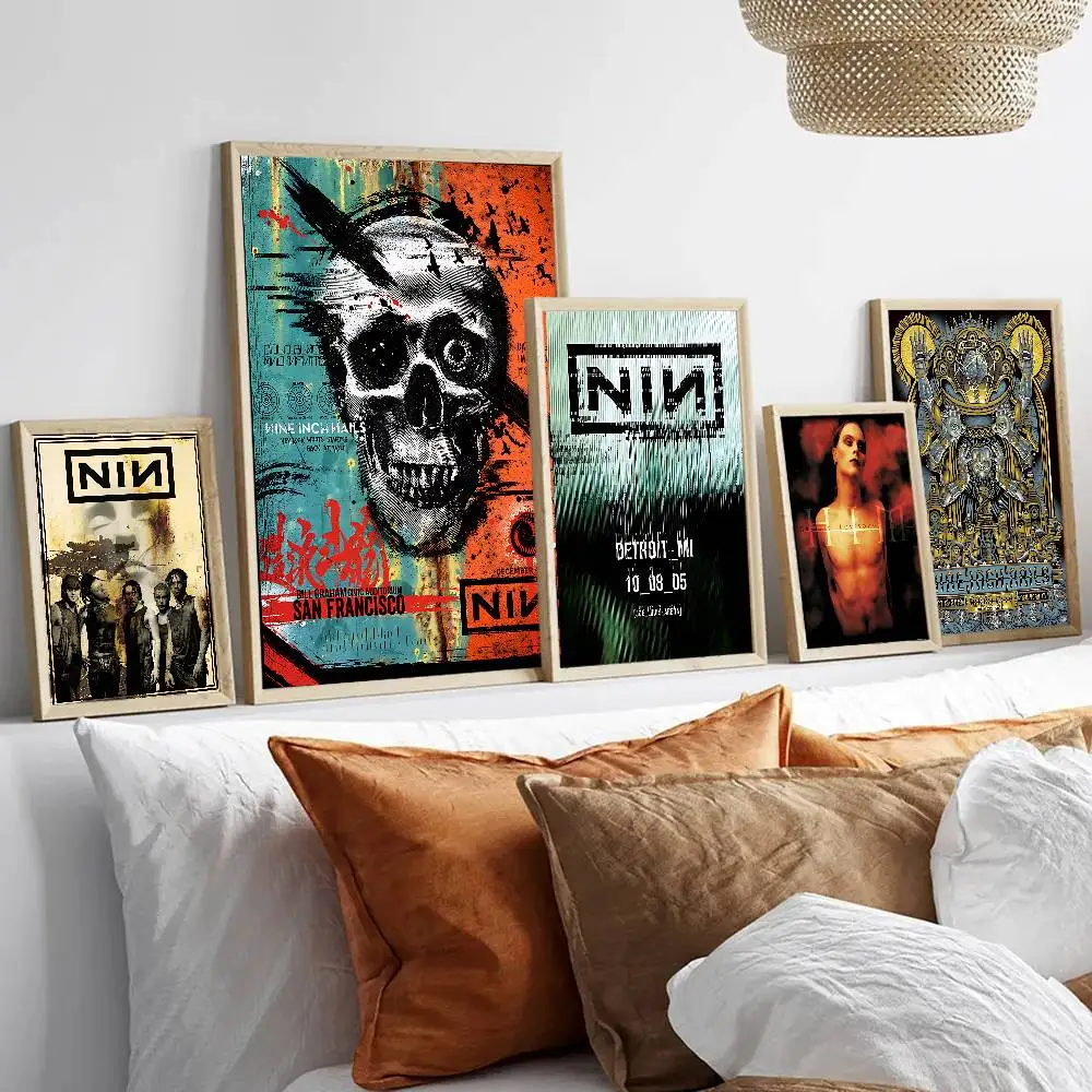 Póster adhesivo DIY de nueve pulgadas N-Nails, pegatina de pared elegante para decoración de pared de Bar y sala de estar