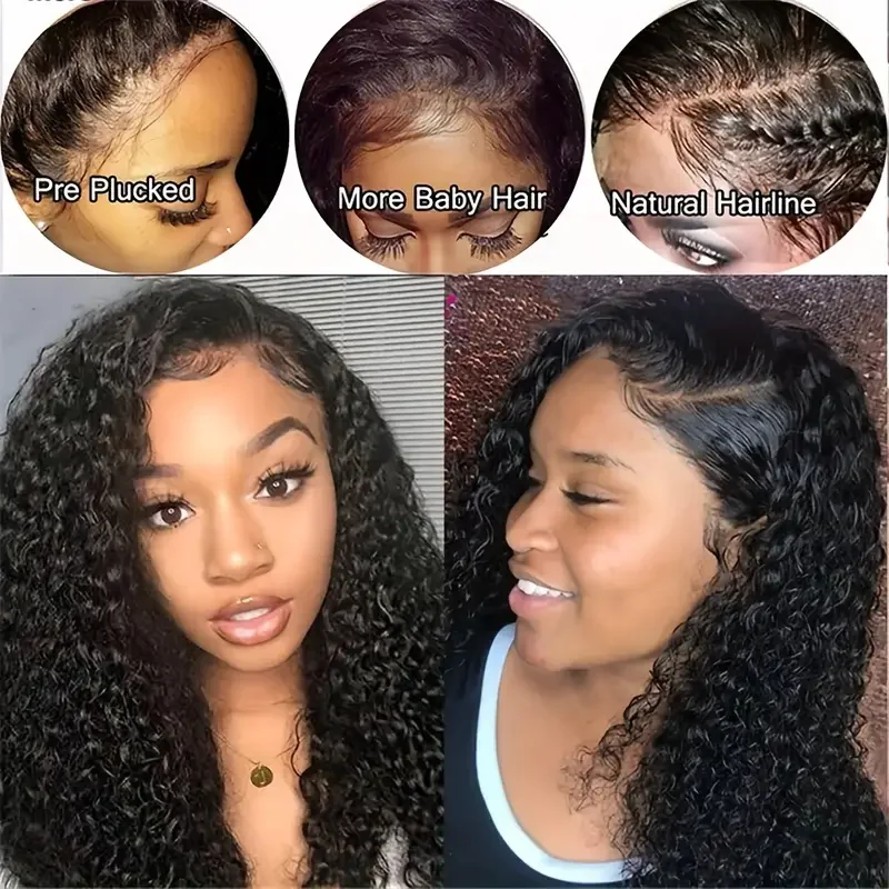 Best Water Wave 13x6 HD Lace Frontal Wig Curly Human Hair Wigs For Women Deep Wave Lace Front Human Hair Wig Real 180% Wholesale