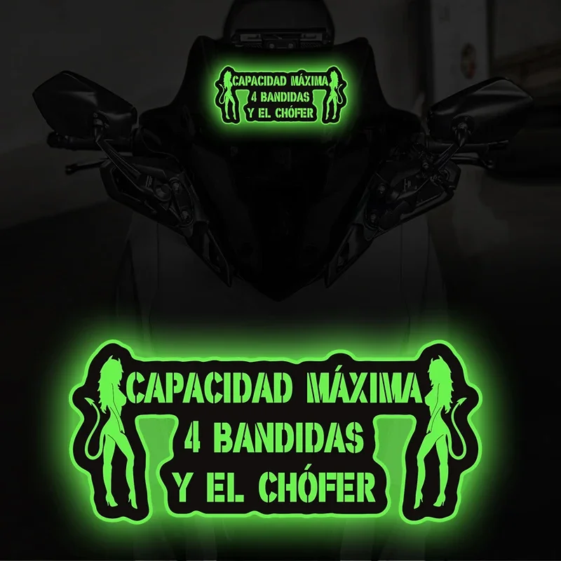 

1 шт., забавная светящаяся наклейка для мотоцикла, передний обтекатель мотоцикла, топливный бак, электрический скутер, окно автомобиля, светящиеся в темноте наклейки