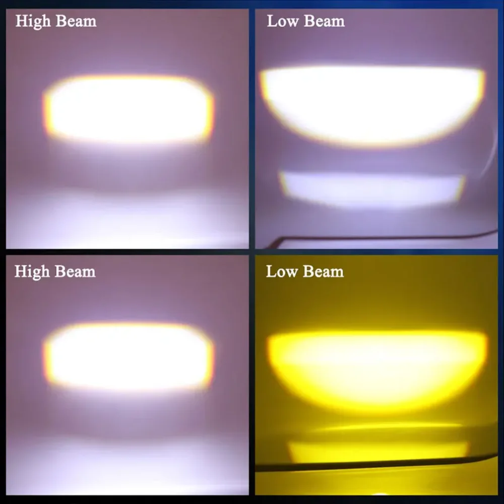 CSP عدسة أبيض أصفر مرحبا لو شعاع الضباب ضوء سكوتر دراجة نارية ملحقات المصابيح H4 LED H6 BA20D LED دراجة نارية المصابيح الأمامية