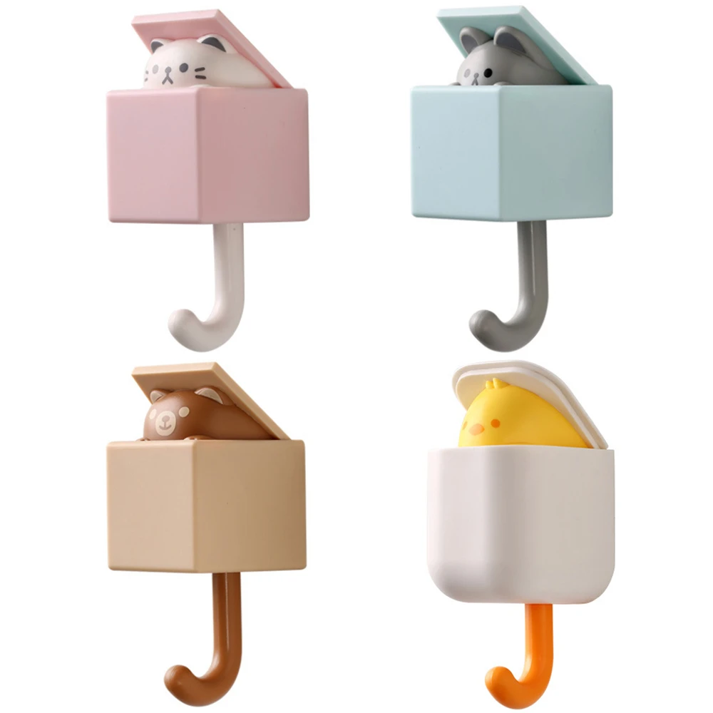 

1PCS Creative Cat Hook Cute Animal Wall Hooks Home Dormitory Bedroom Door Hangers Key Umbrella Bathroom Towel Cap Storage Tools