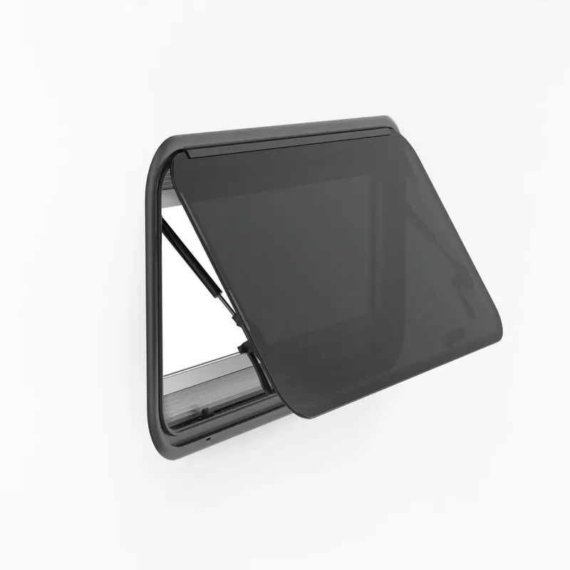 500x450mm Double Glazed RV Window Aluminum Alloy Frame with Anti Theft Acrylic Lock for Caravan Camper Motorhome Trailer