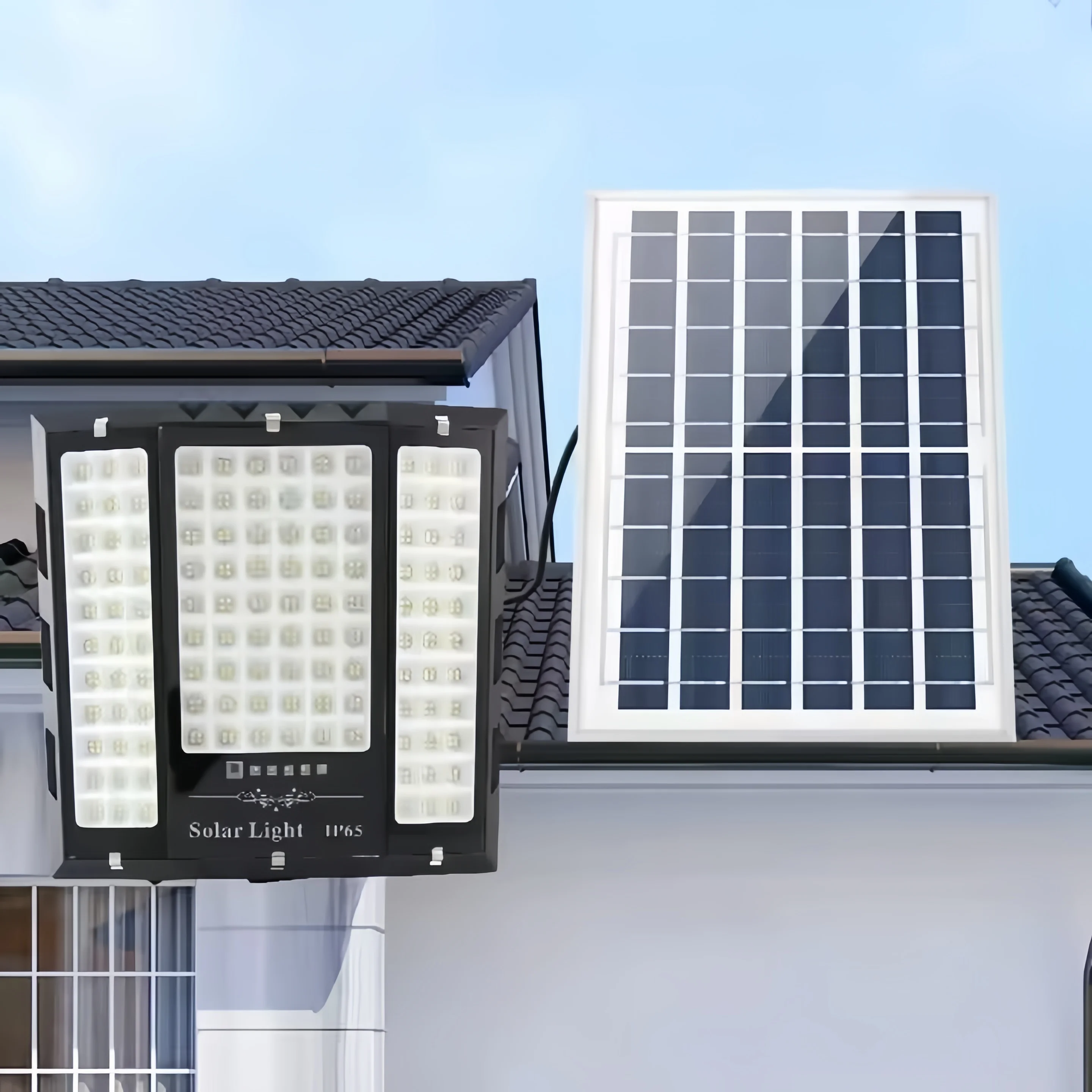 

Three-sided Solar FloodLights Outdoor Waterproof LED Reflector with Remote Control Garden ergency Lamp Solar Street Light