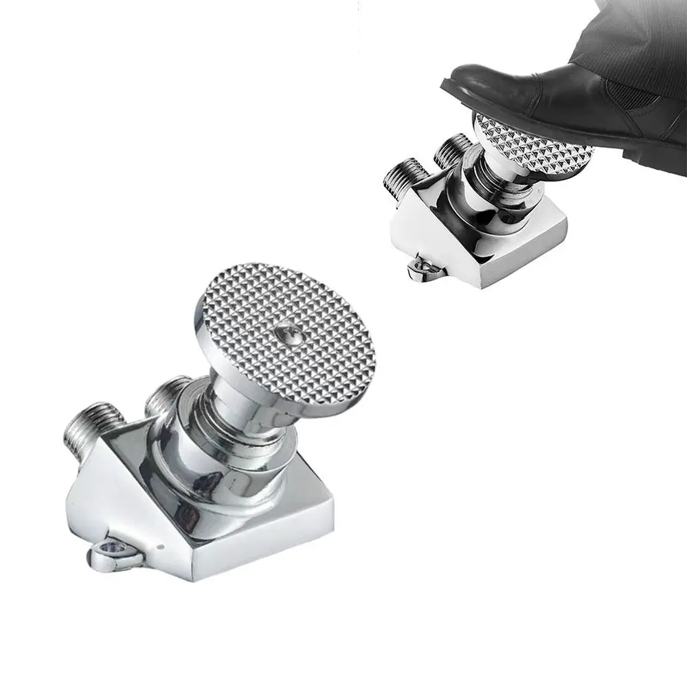 

Single Cold Foot Pedal Valve Water Saving Floor Mounted Bathroom Faucet Slant Type Brass Construction Tap Pedal