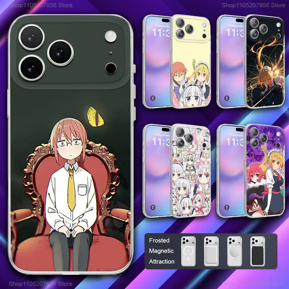 

K-Kobayashis Dragon Maid Phone Case For iPhone 11,12,15,14,13,17,16,Pro,Plus,E,Max,Air,Mini Magnetic Frosted Cover