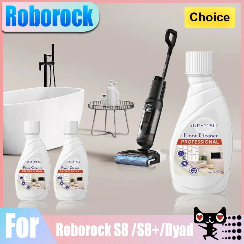 Floor Cleaning Solution For Roborock S8 Pro Ultra/S7 MaxV Ultra/Dyad/S7 Vacuum Cleaner Parts Robot Mops Antibacterial 100ML