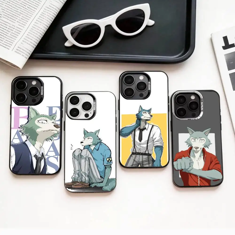 

B-BEASTARS Legoshi (3) Phone Case For iPhone17,16,15,14,13,12,11 Plus,Pro Max Colored Silver Plated Inside Cover