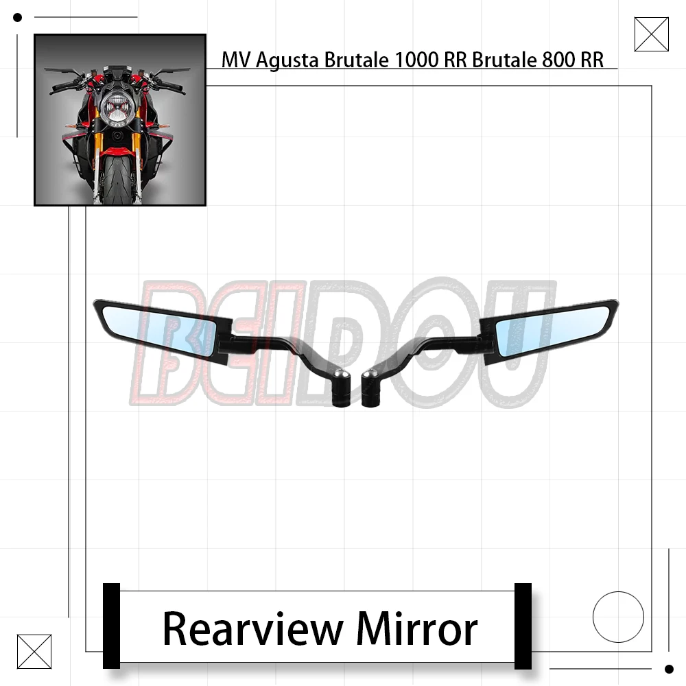 

For MV Agusta Brutale 1000 RR Brutale 800 RR Motorcycle Modification Fixed Wing Rearview Mirror Wind Blade Rearview Mirror Wing