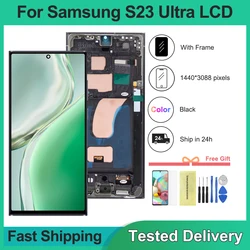 S23 Ultra Screen Assembly for Samsung S23 Ultra S918 SM-S918B SM-S918U Lcd Display Digital Touch Screen With Frame Replacement