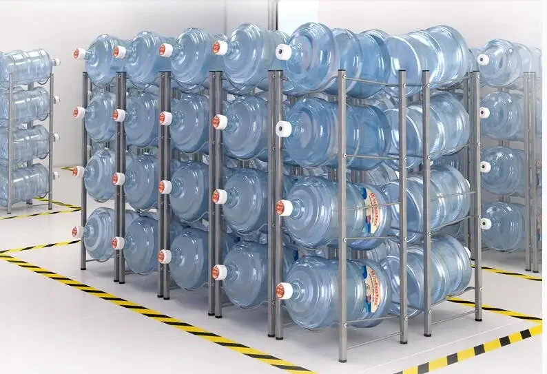 Mineral  barrels Receive arrange of pure water shelf