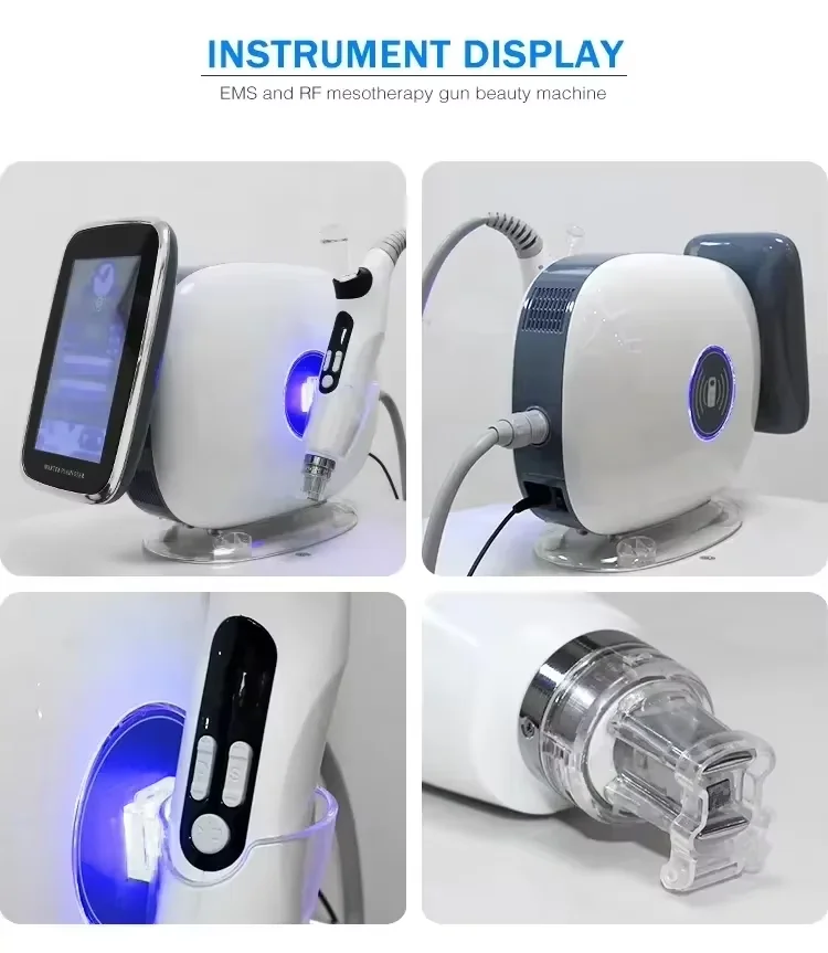 人気のEMS無針フェイシャルスキンリフティングRFニードルレスメソセラピー注入マシン、家庭用またはサロン用のメソナノガン