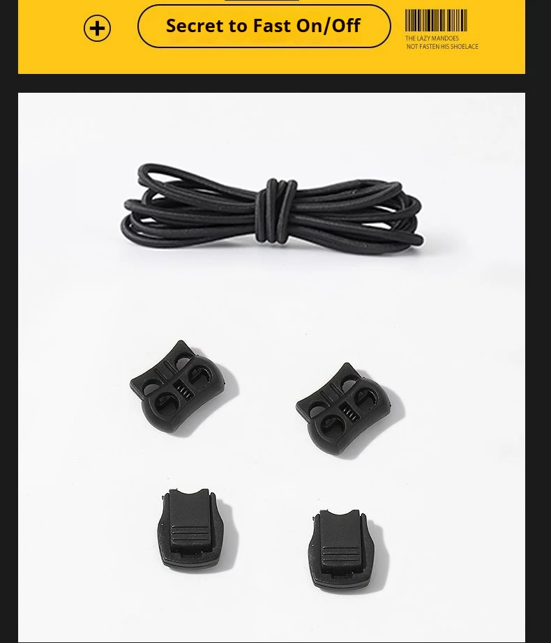 1 Paar weiße, elastische Schnürsenkel ohne Binden mit Schnellverschluss-Schnalle, bequeme Schnürsenkel für Sneaker, geeignet für Erwachsene und Kinder, Schuhzubehör. – Detail 3