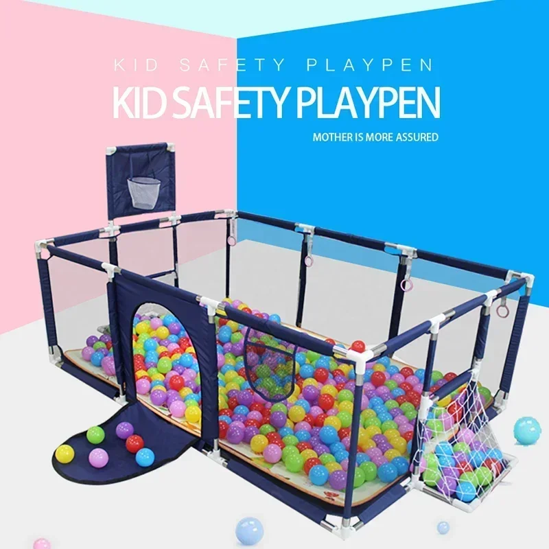 Baby Playground Playpen Corralito for Baby Toddlers with Thicken Steel Pipes Kids Play Park Activity Fence Ball Box Game Playpen