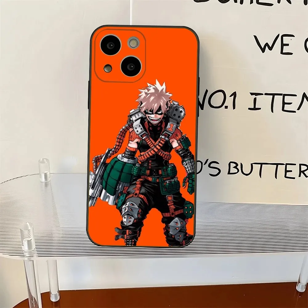 Hero Academia Bakugou Katsuki Phone Case For iPhone 16,15,14,13,12,Pro,Max,11,7,8,Plus,XR,XS Max Shockproof Silicone Soft Shell