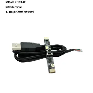 Bilashmart 2MP/5MP HD OV5693 USB Camera Module Autofocus 75 Degree With Digital microphone UVC Free Driver Mini Webcam Face Recognition