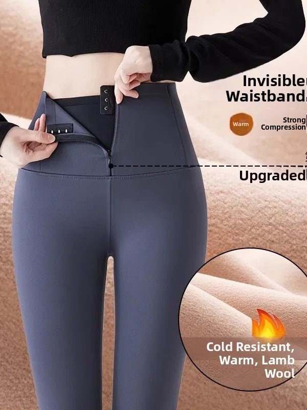 

Женские брюки для йоги, тонкие брюки из воловьей кожи на подкладке, теплые брюки с высокой талией, повседневные длинные брюки