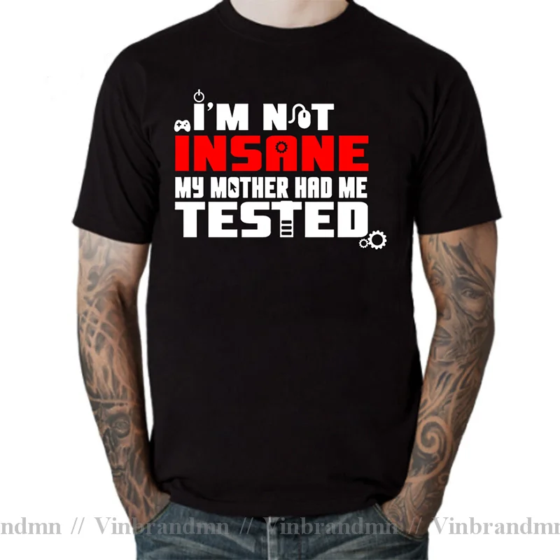 The Big Bang Theory T Shirt men I'm not Insane My Mother Had Me Tested T Shirt women men Sheldon Cooper T-shirt Gamer Gift Tees