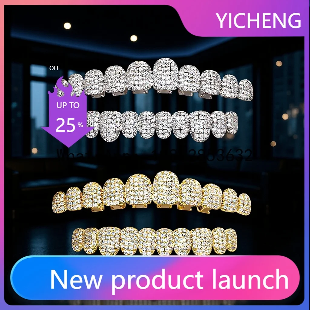 Hip-hop braces jewelry accessories electroplated 18k teeth jewelry diamond-encrusted braces