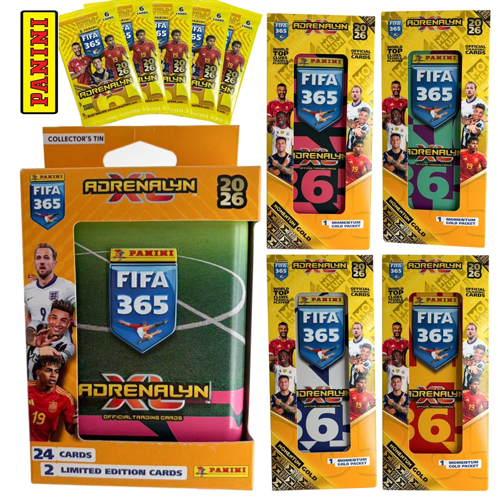 PANINI 2026 6PCS/BACK 365 Bellingham Mbappe Ronaldo Messi Neymar Yamal Laser Signature Collectible Card Soccer birthday gift