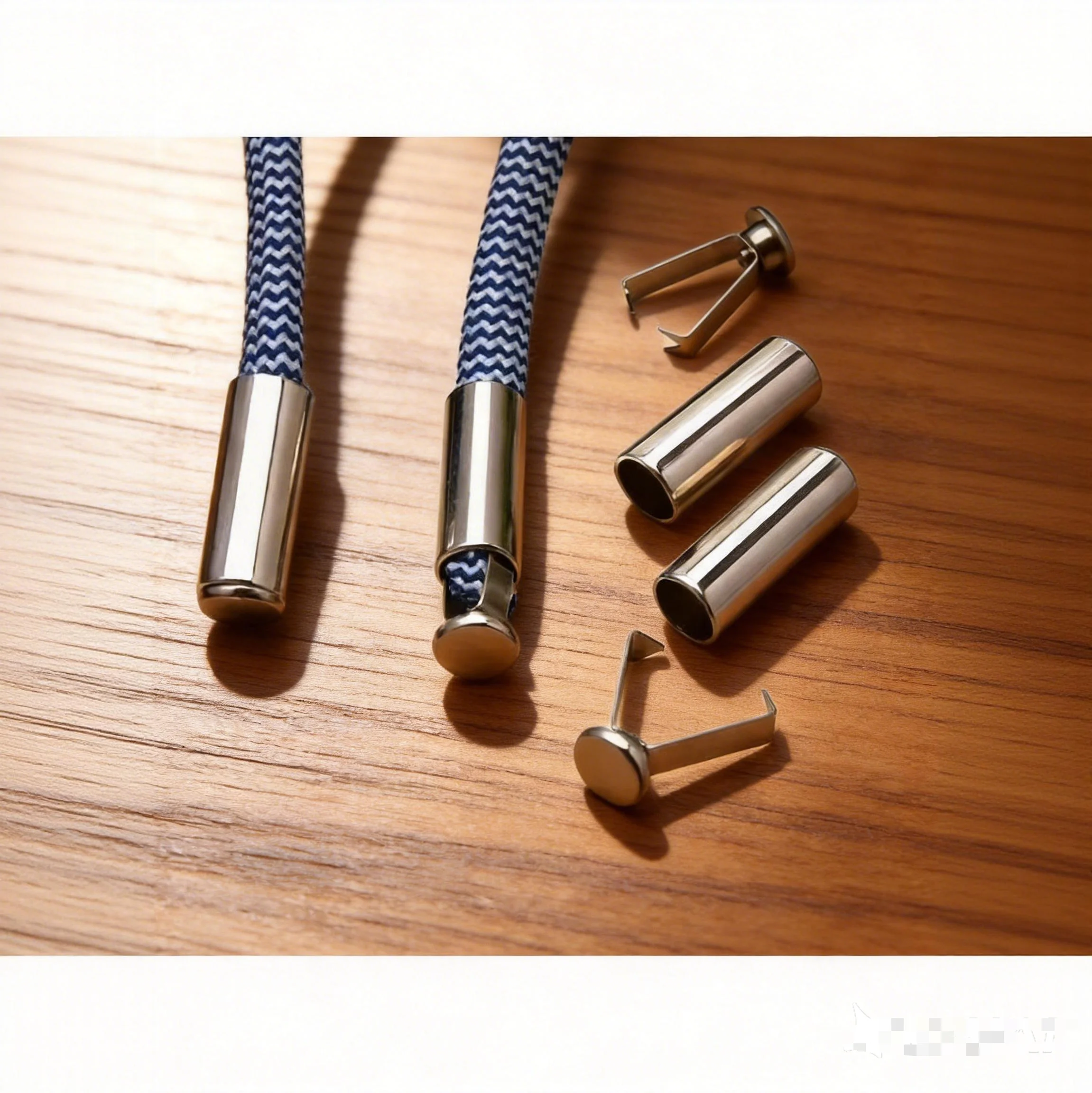Presilhas de Metal Ajustáveis Reforçadas para Fixação Segura de Cadarços, Bolsas, Moletons, Artesanato DIY e Organização de Cabos